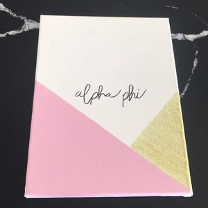 Alpha Phi hanging canvas